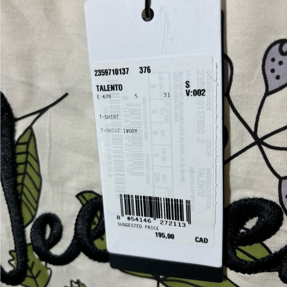 🔥NWT MaxMara Embroidered Tee - Picture 5 of 13